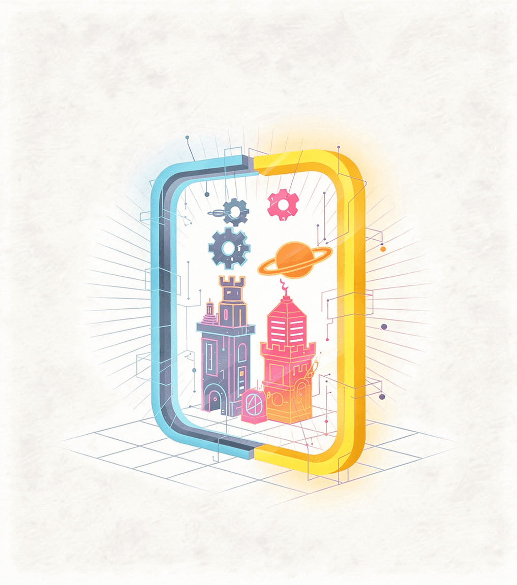 HoloArcade portal glowing in light mode