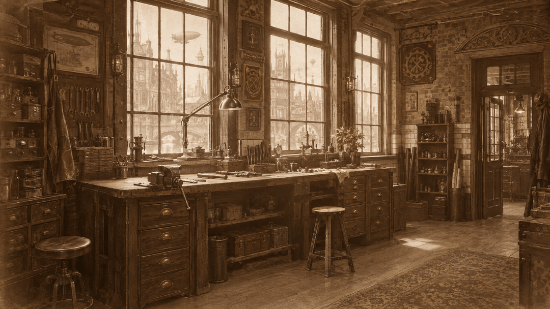 AI-generated place: Brightwell's Workshop
