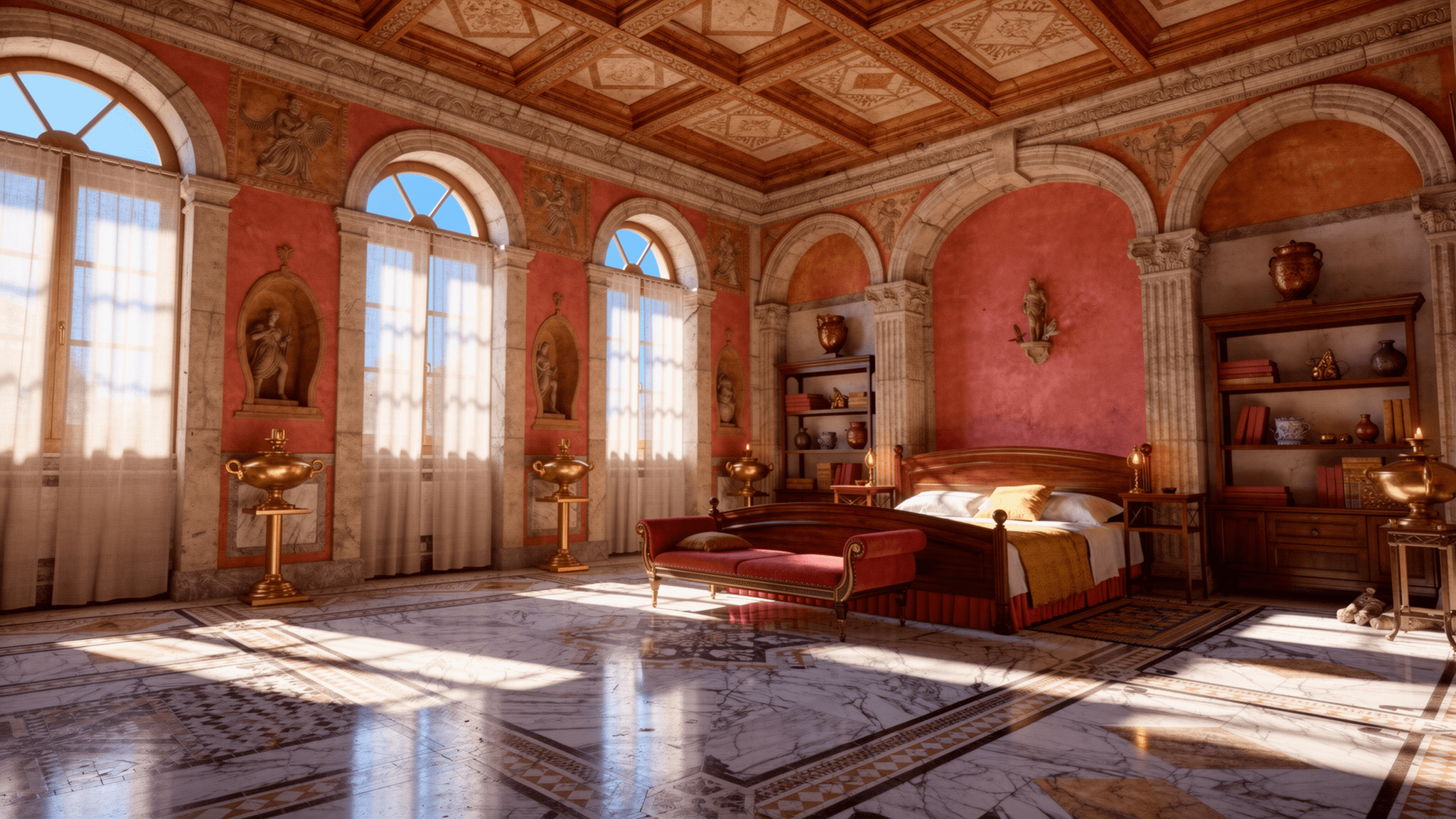 AI-generated scene from Blood & Marble