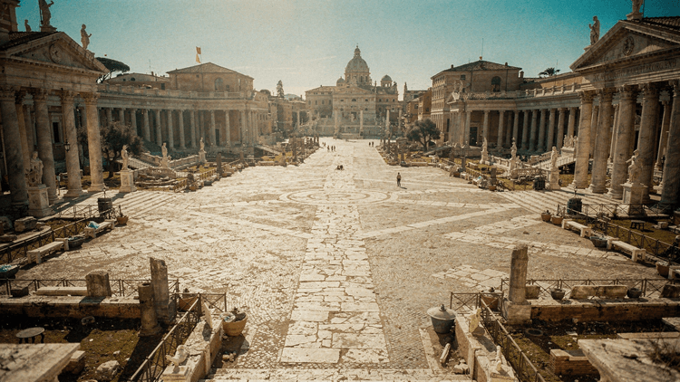 AI-generated location: The Forum